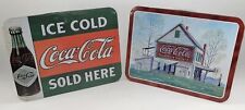 (2) Vintage Coca-Cola Tin Metal Trivets 
