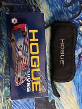 Hogue Deka SMKW Exclusive Red, White, Blue Lava G10 CPM-20CV Drop Point Blade. picture