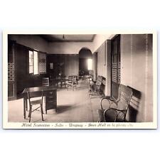 Postcard Uruguay Salto Hotel Scanavino Grand Hall on Top Floor 1920s RPPC-00241 picture
