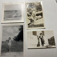 (4) vintage snapshots bathing beauty beach bunny Amateur Pin Up B2F18 1947 picture