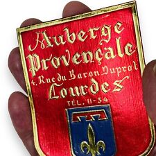 Auberge Provencale Lourdes France Pilgrimages Scarce Early Vintage Luggage Label picture