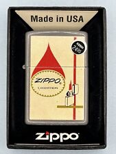 2022 Zippo Retro Lighter Design Flat Gray Zippo Lighter NEW picture