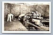 C.1940's RPPC COAL MINE SCENE, MUSEUM SCIENCE & INDUSTRY, CHICAGO IL Postcard P3 picture