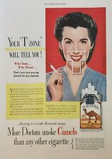 1947 Camel Cigarettes Vintage Ad Your T zone will tell you 323 picture
