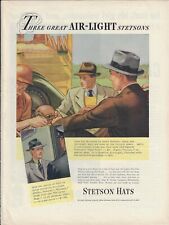 Vintage Stetson Hats Three Great Air-Lights Magazine Print Ad~1938 picture