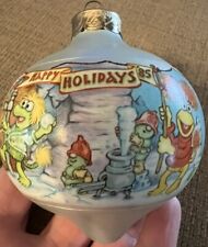Vintage Hallmark Fraggle Rock Holiday Glass Ornament • 1985 picture