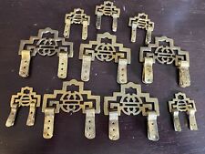 10 Antique Brass Picture Hangers Tapestry Asian Oriental 2 Sizes. Chinoiserie picture