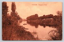 Pontoise Paris Rural Landscape Paysage on Oise River Old Postcard View Charzat picture