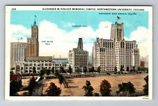 Chicago Il-Illinois, Northwestern University Campus View, Vintage c1929 Postcard picture