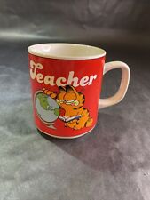 Vintage Garfield Teacher Mug 1978 United Feature 3.5 Inches picture