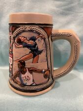 New VTG. Budweiser 1992 US Olympic Team Ceramic Beer Tankard Stein 5.5” Mug USA picture