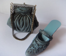 Vintage Miniature Hi Heel Sling Pump and Handbag Figurine Collectibles picture