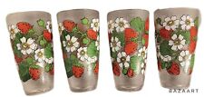 VTG Rare H J Stotter Lucite Acrylic Plastic Strawberry Frosted Glasses Tumblers picture