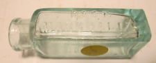 antique  aqua small embossed bottle-DOC. T.Marshall snuff hand appled lip picture