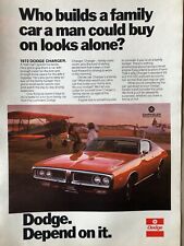 Vintage 1972 Dodge Charger original color ad picture
