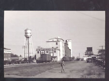 REAL PHOTO HAYS CITY KANSAS FLOUR MILLS WATER TOWER OLD CARS POSTCARD COPY picture