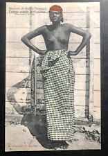 Mint Dakar Senegal RPPC Real Picture Postcard Young Giant Native girl picture