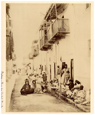 Algeria, Biskra, la rue des femmes des Ouled-Naïls vintage print, albu print picture
