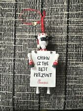 Chick-fil-A  2021 New Ornament Cow Ornament “Chikin Iz The Best Prezunt” picture