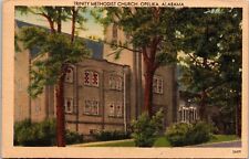 Scenic Exterior Trinity Methodist Church Opelika Alabama AL Postcard Note WOB picture