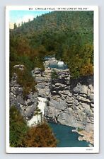 Postcard North Carolina Linville Falls NC Blue Ridge 1930s Unposted White Border picture