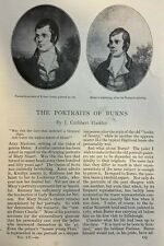 1914 Portraits of Poet Robert Burns illustrated picture