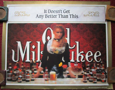 Sexy Girl Beer Poster ~ 1989 OLD MILWUAKEE, Bartender, Doesn't Get Any Better picture