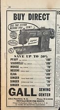 Vintage 1957 Newspaper AD from Gall Sewing Center, Grand Rapids, MI picture