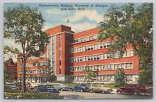 Vtg Post Card Administration Building, University Of Michigan I85 picture