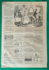 July 1862 Leslie Newspaper Civil War Pg ~ Tax Satirical Cartoon ~ Tiffany Ad picture