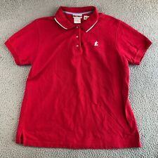 Walt Disney World Shirt Women's XL Red Short Sleeve Polo Collared Mickey Logo picture