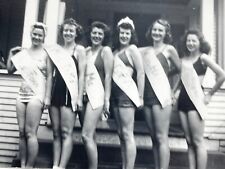 J8 Photograph 1940's 6 Beautiful Women Group Six Beauty Contest  picture