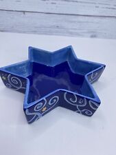 Bella Casa by GANZ Six Pointed Star Bowl Candy Dish Winter Snow Holiday picture