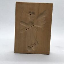 Hand Carved Wood Angel Shortbread Gingerbread Butter Cookie Mold Oberammergau picture