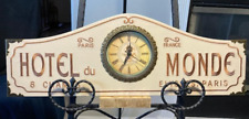 Hotel du Monde Paris France Unique & Beautiful Wall Clock Letters Are Stitched picture