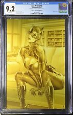 CON ARTISTS #3 Catwoman Battle Damaged GOLD METAL ASH MADI CGC 9.2 LtD to 10 picture