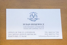 Connecticut Lt. Governor Susan Bysiewicz autographed business card picture