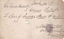 Mr JAMES BARRETT to EDMUND TAYLOR 1871 one Pair of Stands Stamp Receipt Rf 48283 picture