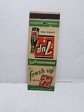 Vintage Matchbook Cover - 7UP 7-Up Pop Cola Fresh Up Drink Advertisement picture