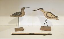 Pair Of Hand Carved SHORE BIRDS On Stand  picture