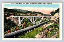 Green River Gorge NC-North Carolina, High Bridge over Gorge, Vintage Postcard picture