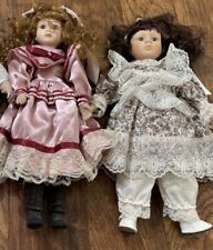 2* ANTIQUE DOLL With Pretty Dress. The Pink One Is  Bazaars Inc Porcelain Doll picture