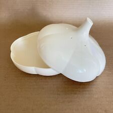 Tupperware Garlic Keeper Storage Forget Me Not #5657 Ivory White Container picture