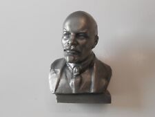 USSR Soviet Union Russia Lenin Bust Signed NERODA Slush Cast Metal picture