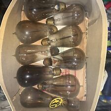 10 Antique Western Electric Sunbeam Mazda Nipple Top 9 Large Light Bulbs 1 Small picture