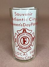VTG Atlantic City Firemen's Day Parade New Jersey ~ Souvenir Drinking Glass picture