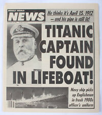 Weekly World News Sept 10, 1991 TITANIC CAPTAIN FOUND ALIVE IN LIFEBOAT Complete picture