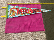 Vintage 1970s WEEKI WACHEE Full Size PENNANT FLORIDA FL SPRING OF LIVE MERMAIDS picture