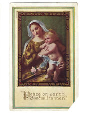c1908 Peace On Earth Goodwill To Men Mary Baby Jesus Whitney Made Postcard picture