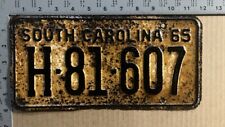 1965 South Carolina truck license plate H 81607 PATINA + clearcoat 16731 picture